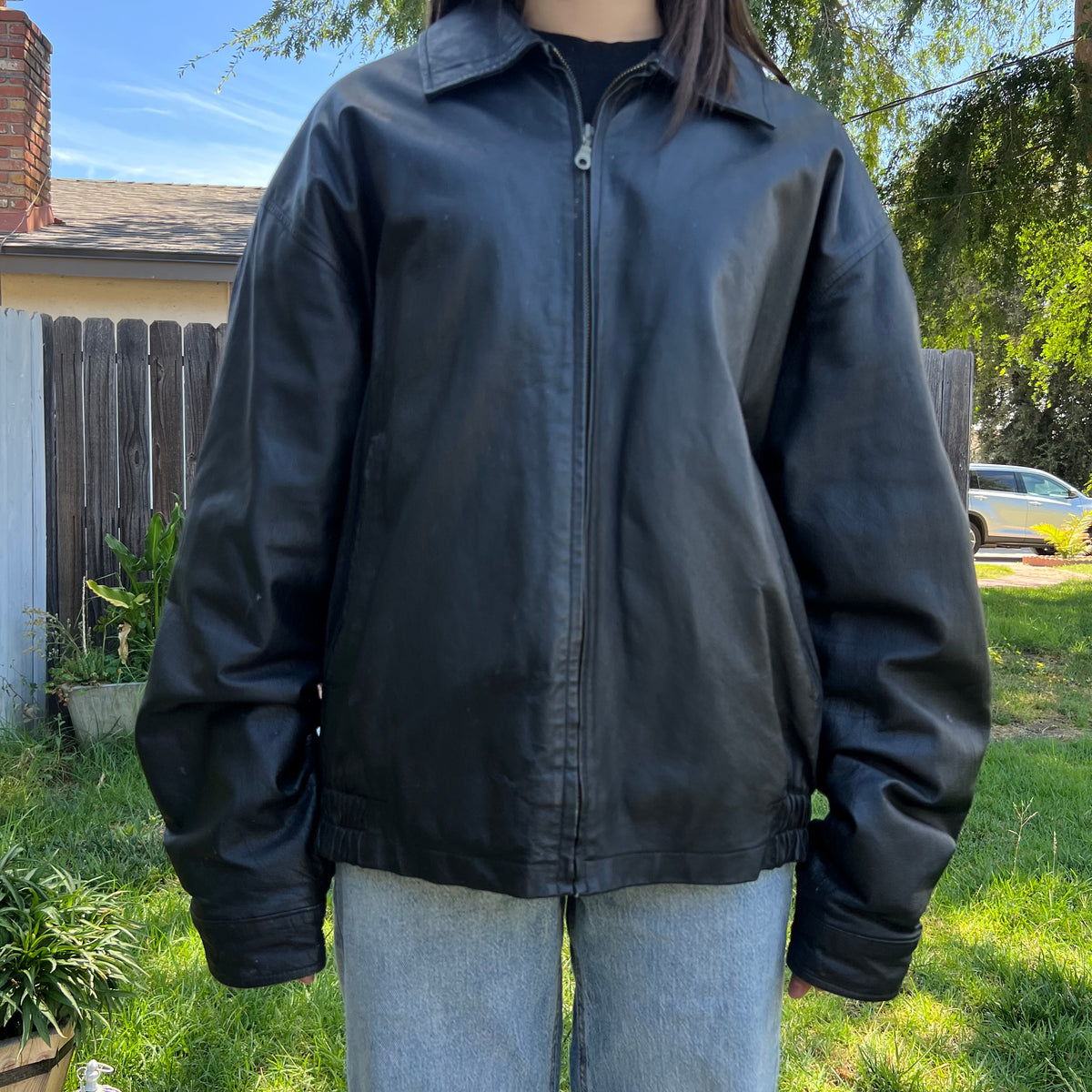 Vintage Leather Jacket by Gino Leathers SIZE L #1 – AllVintageDenim