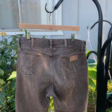 Brown 1990's Brown Wrangler Jeans 33" 34" #2500
