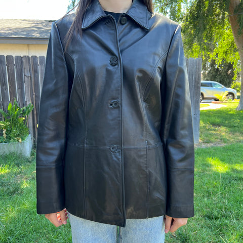Vintage 1990’s Leather Jacket by Classique SZ M #13