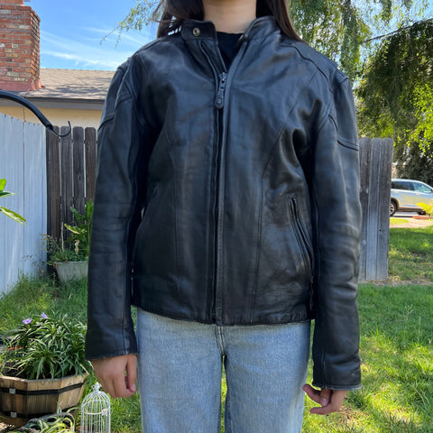 Motorcycle Leather Jacket by River Road SZ M #4