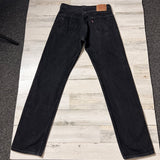 Black Vintage 501 Levi’s Jeans 30” 31” #1986
