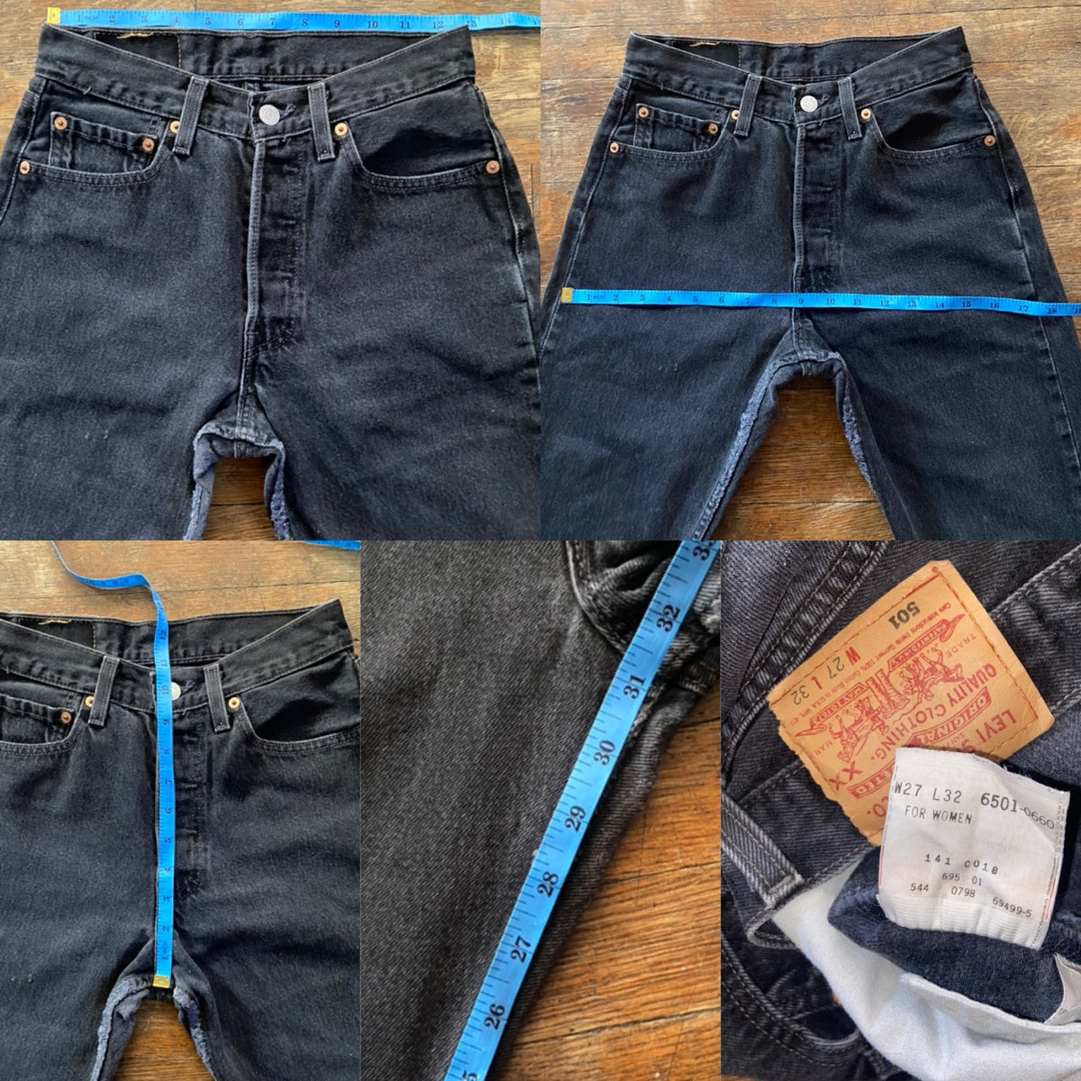 Vintage Black Levi's 501 Jeans “23 “24 #1154 – AllVintageDenim