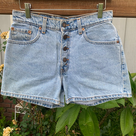 Vintage 1990’s Levi’s Exposed Button Shorts 28” 29” #2727