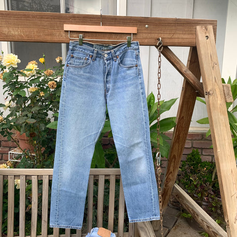 Vintage 1990’s Lightwash 501 Levi’s Jeans 27” 28” #2686