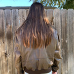 Vintage Leather Bomber Jacket SZ MED #54