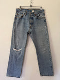 Early Y2K Disressed 501 Levi’s Jeans (30 Waist) #3380