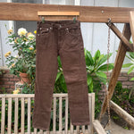 Vintage 1990’s Dark Brown 501 Levi’s Jeans 28” 29” #2660