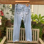 Vintage 1990’s Lightwash 501 Levi’s Jeans 31” 32” #2890