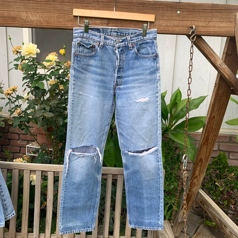 Vintage 1990’s Lightwash 501 Levi’s Jeans 28” 29” #2688