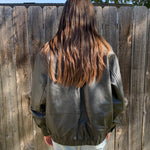 Vintage Bomber Leather Jacket SZ MED #23