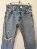 Early Y2K Disressed 501 Levi’s Jeans (30 Waist) #3380