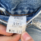 Vintage 1990’s 517 Levi’s Cutoff Shorts 34” 35” #2796