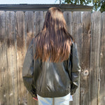 Vintage Bomber Leather Jacket SZ M #30