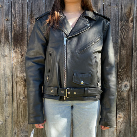 Vintage 1990’s Moto Leather Jacket SZ MED #36