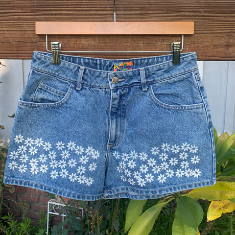 Vintage 1990’s Paris Blue Hemmed Shorts 26” 27” #2759