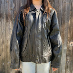 Vintage 1990’s Leather Bomber Jacket SZ S #41