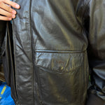 Vintage Leather Bomber Jacket SIZE M