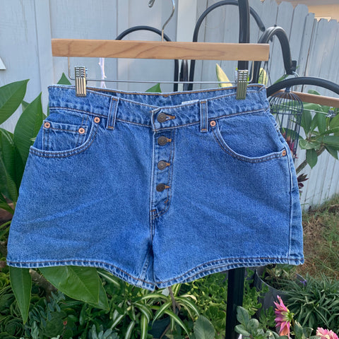 Vintage 1990’s Exposed Button Fly Levi’s Shorts 26” 27” #2644