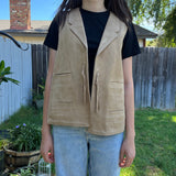 Vintage Leather Vest SZ L