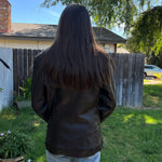 Dark Brown Leather Jacket SZ M #11