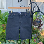 Vintage 1990’s Hemmed Black Shorts 24” 25” #2585