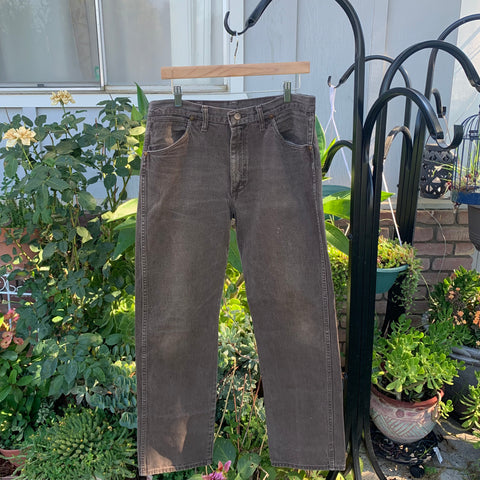 Brown 1990's Brown Wrangler Jeans 33" 34" #2500
