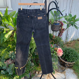Vintage 1990’s Black Wrangler Jeans 29” 30” #2564
