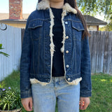 Helmut Lang Fur Lined Denim Jacket SZ XS/S #5