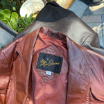 Vintage Leather Jacket by Miss Simone SZ S #10