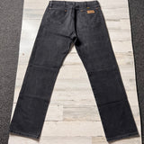 Vintage Black Wrangler Jeans 35” 36” #2192