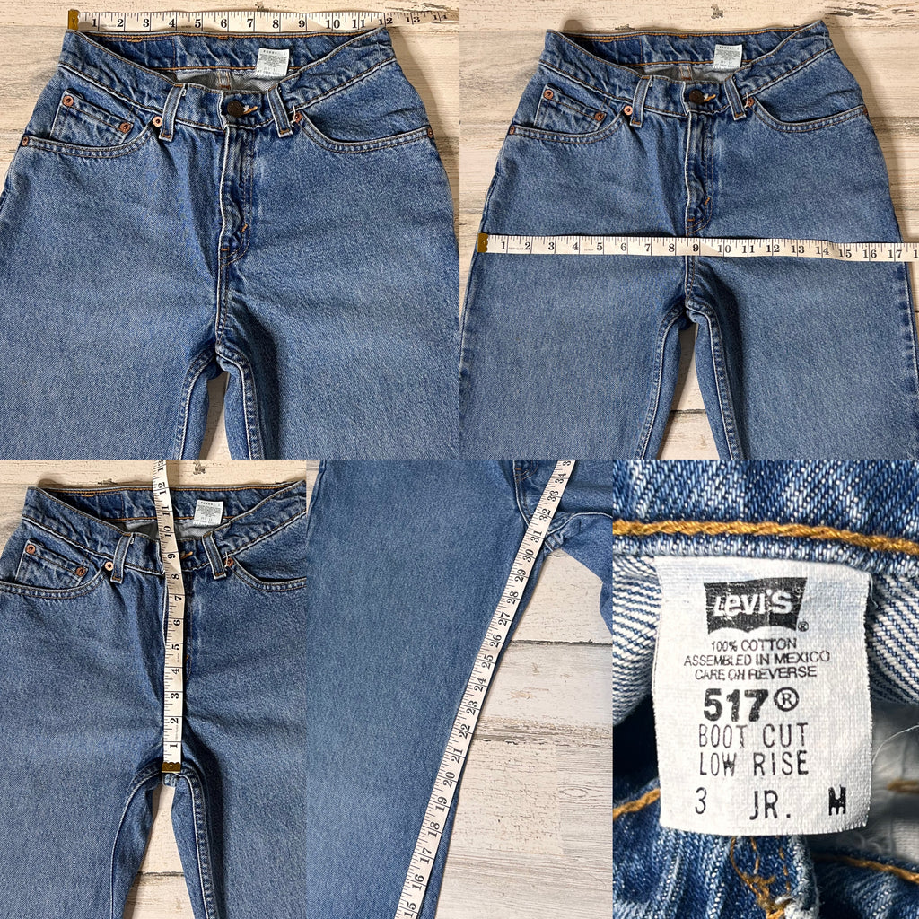Vintage 90's Levi 517 Slim Fit Boot Cut Jeans Size 3 