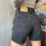 Vintage 90’s Black 550 Hemmed Shorts “25