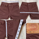 Vintage 1990’s Brown 501 Levi’s Jeans “30 “31 #855