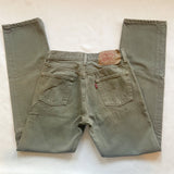 Vintage Sage Green Levi’s 501 Jeans “28 “29