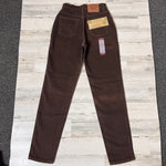 Vintage 1990’s Brown NWT 512 Levi’s Jeans 24” 25” #1914
