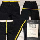 Vintage 1990’s Black NWT 550 Levi’s Jeans 25” 26” #1913