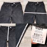 Vintage 1990’s Black 550 Levi’s Jeans “28 “29 #1185