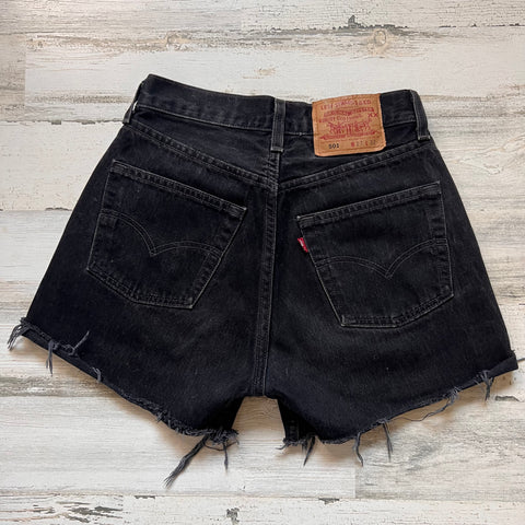 Vintage Black 501 Levi’s Cutoff Shorts 24” 25” #1543