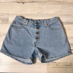 Vintage Exposed Button Fly Levi’s Hemmed Shorts 28” 29” #1849