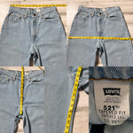 Vintage 1990’s 521 Levi’s Jeans 27” 28” #2052