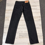 Vintage 1990’s Black 501 Levi’s Jeans 28” 29” #1917